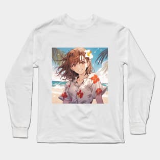 misaka beach Long Sleeve T-Shirt